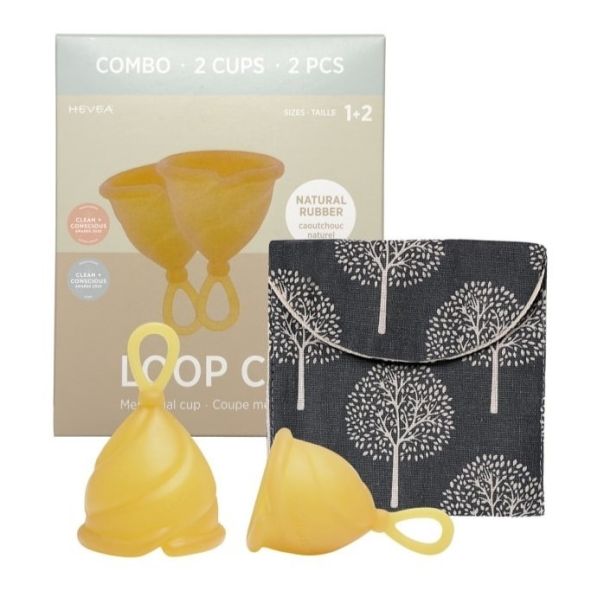 HEVEA Menstrualna čaša od prirodne gume Loop Cup, Combo, vel. 1 i 2 - 800111
