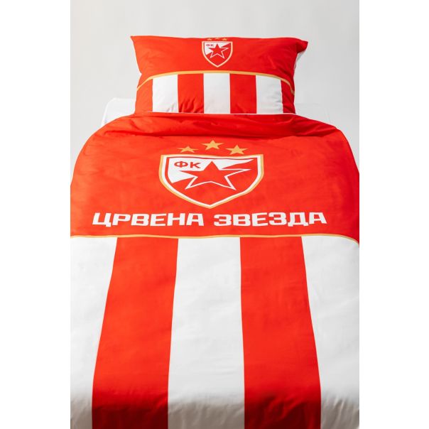 CRVENA ZVEZDA Set posteljine 140x200cm Grb, crvena - 801-25