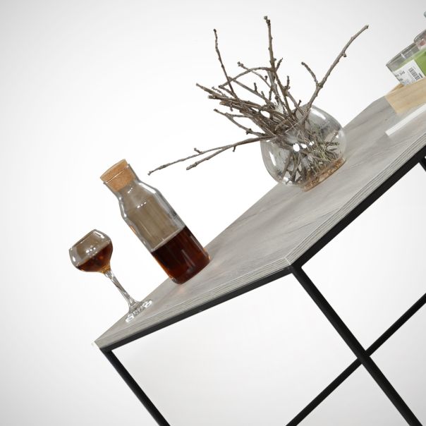 HANAH HOME Klub sto Poly, siva - 801CMY2849