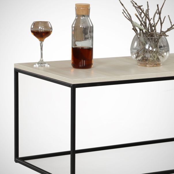 HANAH HOME Klub sto Cosco, crna/svetlobraon - 801CMY2854