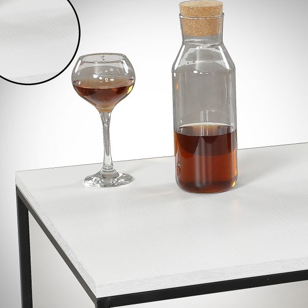 HANAH HOME Klub sto Cosco, crna/bela - 801CMY2857