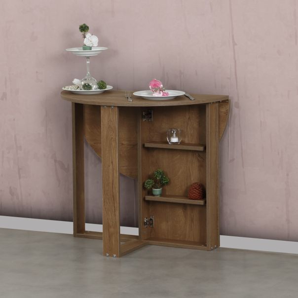 HANAH HOME Sklopivi trpezarijski sto Middle, braon - 801CMY2923