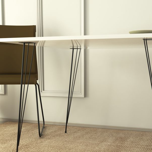 HANAH HOME Trpezarijski sto Sandalf, bela - 801CMY2936