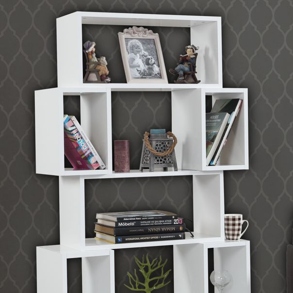 HANAH HOME Polica za knjige Box, bela - 801CMY3604