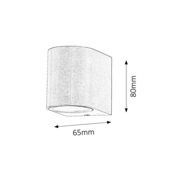 Rabalux Spoljna zidna rasveta Chile GU10 1x MAX 35W brušeni aluminijum (8020) - 8020