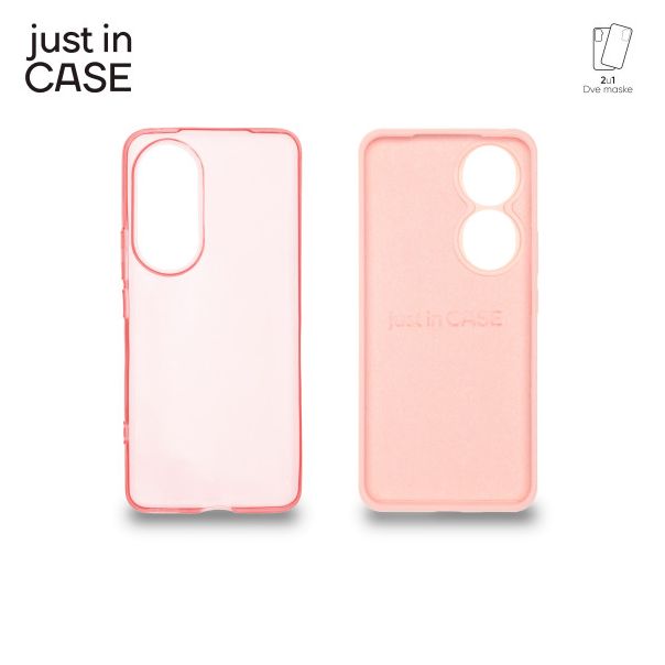 JUST IN CASE Silikonska maska 2u1 Extra case za Honor 90, roze - MIX429PK