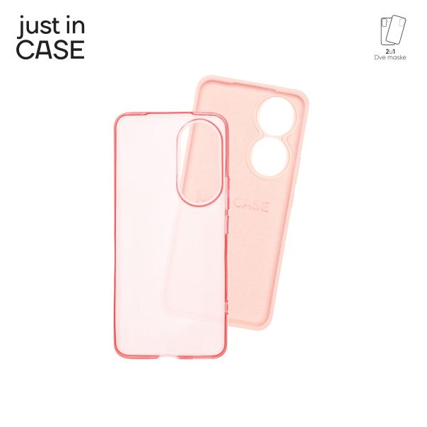 JUST IN CASE Silikonska maska 2u1 Extra case za Honor 90, roze - MIX429PK