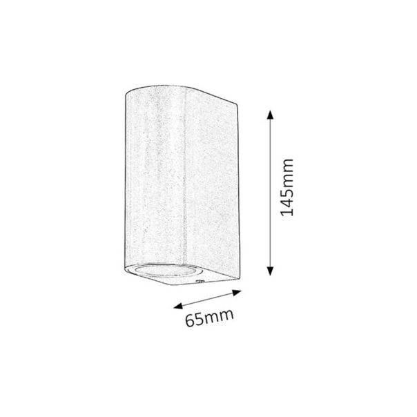 Rabalux Spoljna zidna rasveta Chile GU10 2x MAX 35W brušeni aluminijum (8034) - 8034