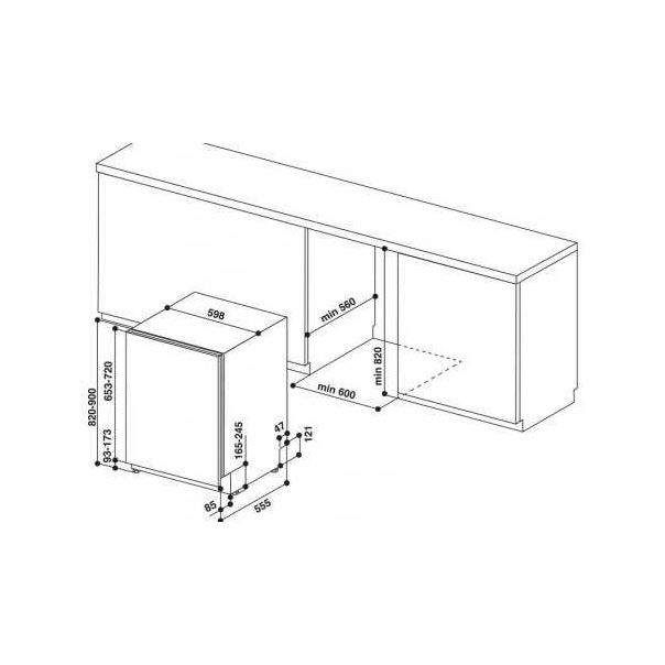 WHIRLPOOL WI 7020 P ugradna sudo mašina - ELE01647