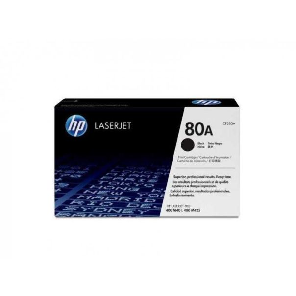 HP 80A Black (CF280A) Original LaserJet Toner Cartridge - 80386