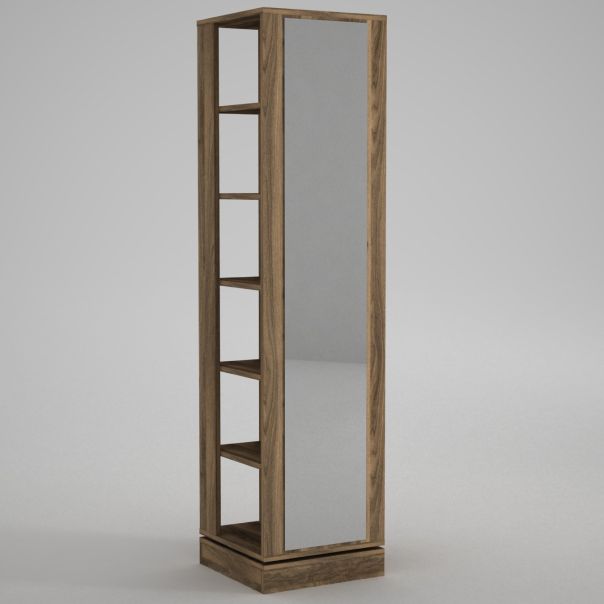 HANAH HOME Ormar za predsoblje sa ogledalom Roll, braon - 804TRH4108