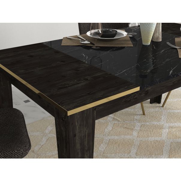 HANAH HOME Trpezarijski sto Veyron, crna - 804TRH4204