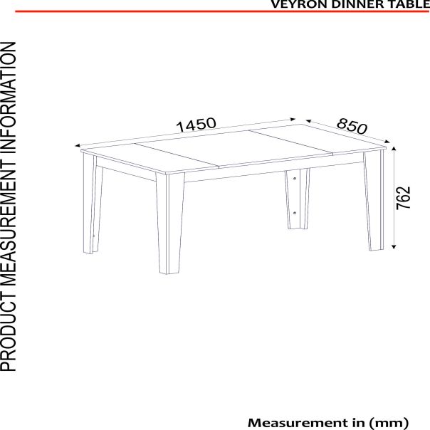 HANAH HOME Trpezarijski sto Veyron, crna - 804TRH4204