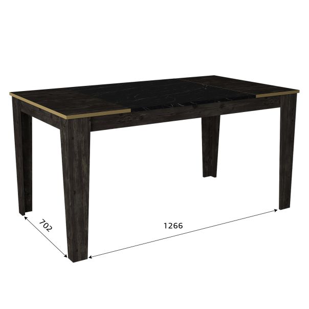 HANAH HOME Trpezarijski sto Veyron, crna - 804TRH4204