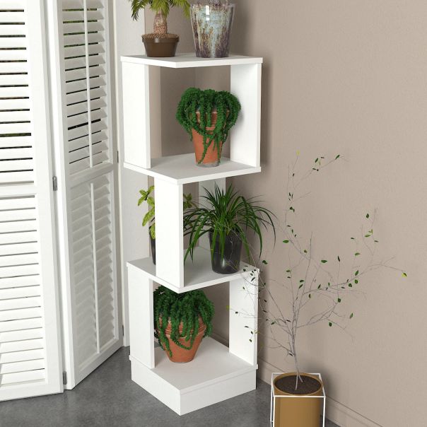HANAH HOME Polica za knjige Levander, bela - 804TRH4503