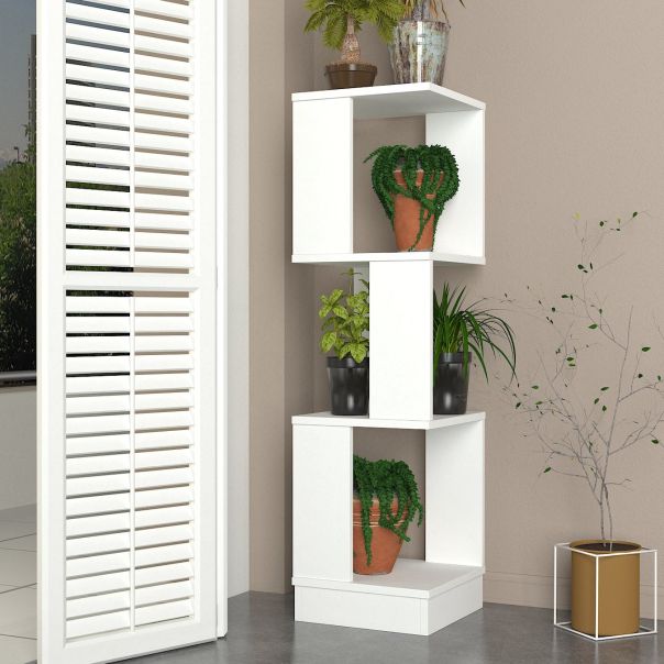 HANAH HOME Polica za knjige Levander, bela - 804TRH4503