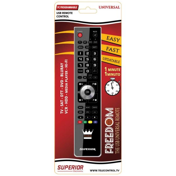 Superior Daljinski upravljač, za 4 uređaja, PC programiranje - SUPERIOR 4:1 FREEDOM - black - 3845-1