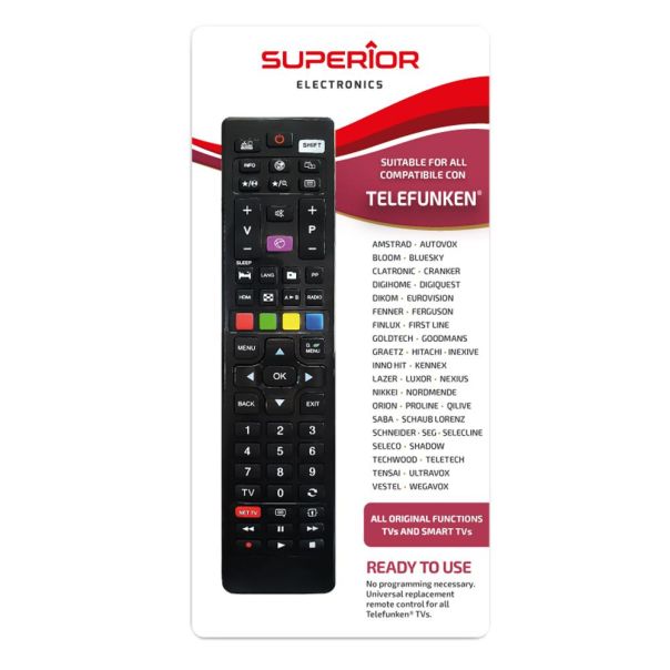 SUPERIOR Daljinski upravljač za Telefunken, crna - 12683
