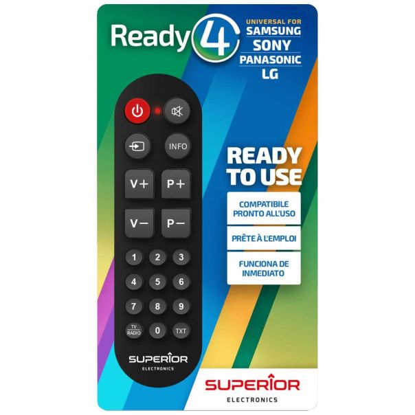 SUPERIOR Daljinski upravljač za LG/Sam./Sony/Pan TV prijemnike - RC Ready4 - 11813