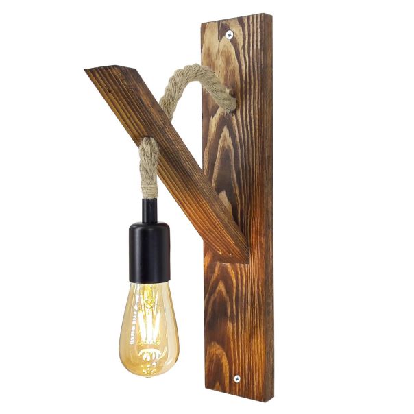 OPVIQ Zidna lampa Ahşap Aplik 18, braon - EP3005329
