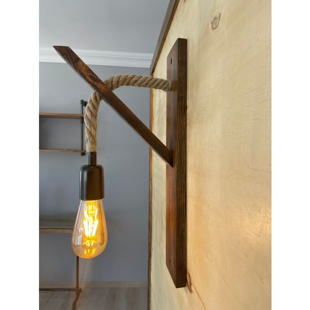 OPVIQ Zidna lampa Ahşap Aplik 18, braon - EP3005329