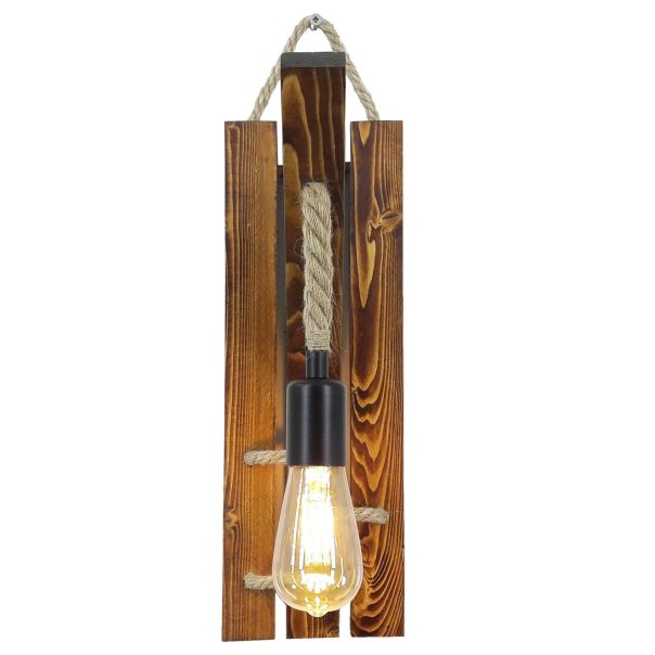 OPVIQ Zidna lampa Ahşap Aplik 19, braon/crna - EP3005356
