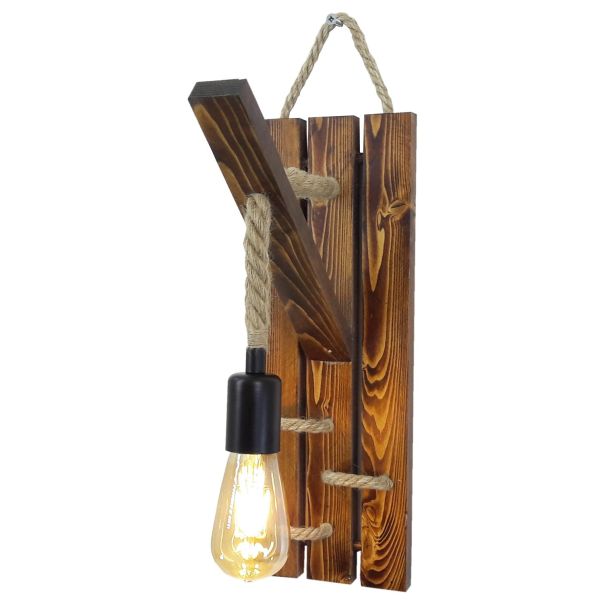OPVIQ Zidna lampa Ahşap Aplik 19, braon/crna - EP3005356