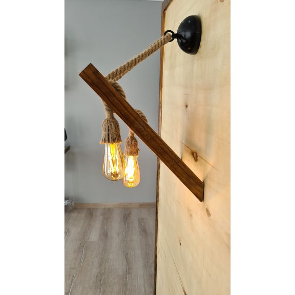 OPVIQ Zidna lampa Merdiven Halat Aplik, braon - EP3005377