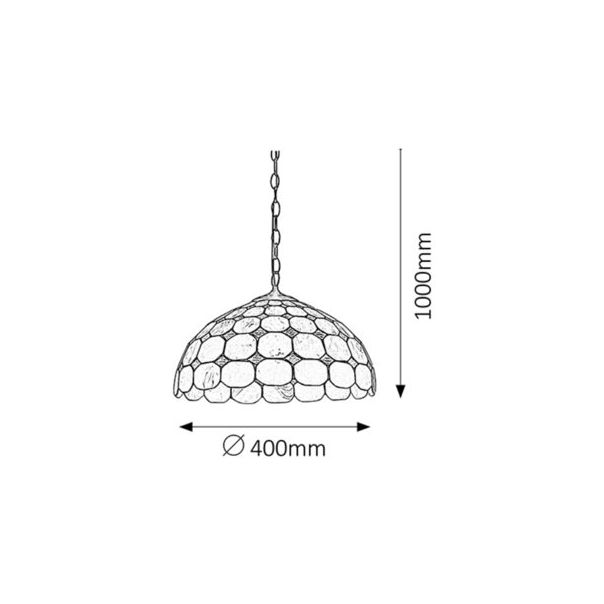 Rabalux Luster Marvel E27 2x MAX 60W bronzana (8076) - 8076
