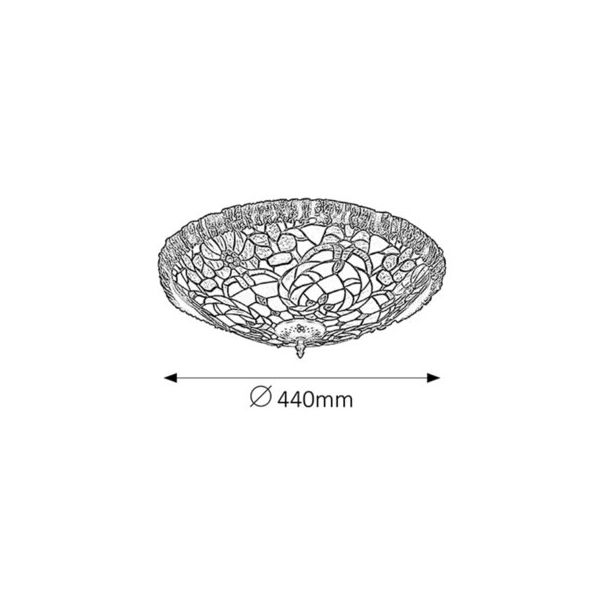 Rabalux Plafonjera Mirella E27 2x MAX 60W bronzana (8087) - 8087