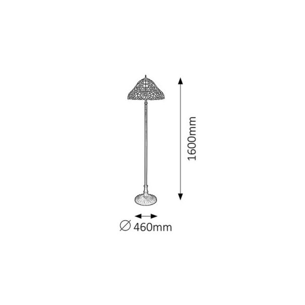 Rabalux Podne lampe Mirella E27 2x MAX 60W bronzana (8088) - 8088