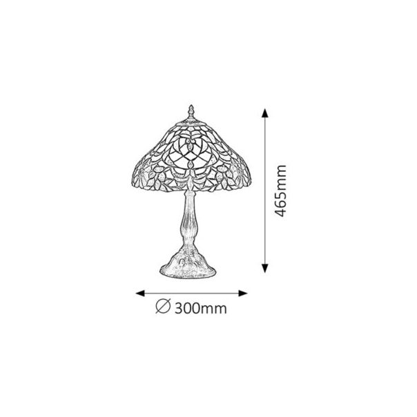 Rabalux Noćna svetla Mirella E27 1x MAX 60W bronzana (8090) - 8090