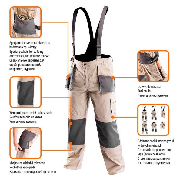 NEO TOOLS Polukombinezon 6u1 - 81-320