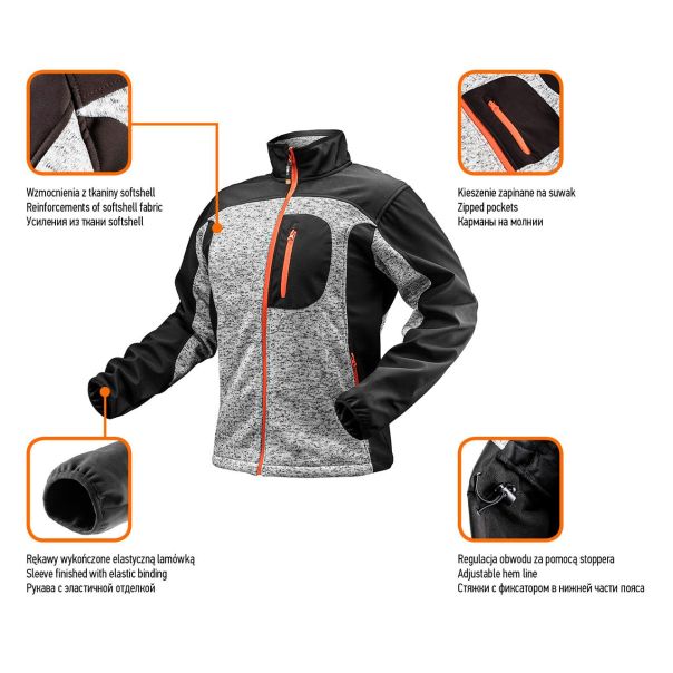 NEO TOOLS Dukserica softshell - 81-555