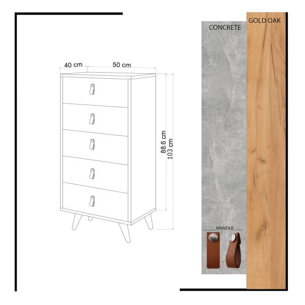 HANAH HOME Komoda za dnevnu sobu Spanze - EP2799781