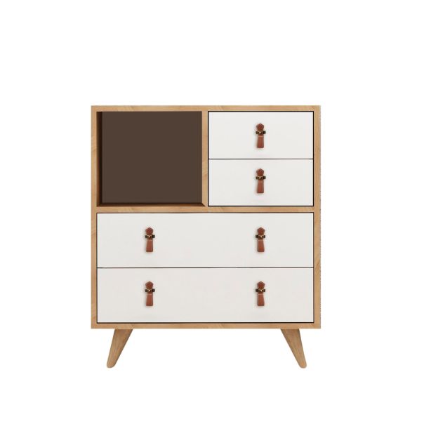 HANAH HOME Komoda za dnevnu sobu Fallow, braon/bela - EP2799784
