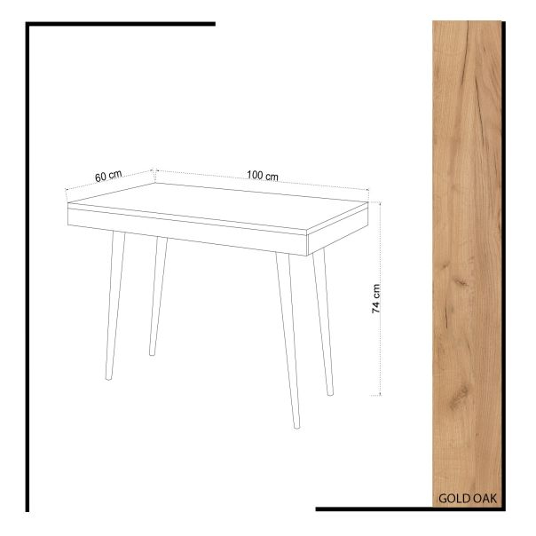 HANAH HOME Radni sto Valencia, svetlo braon - EP2801839