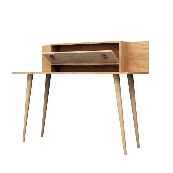 HANAH HOME Radni sto sa policom Soojin, svetlo braon - EP2800959