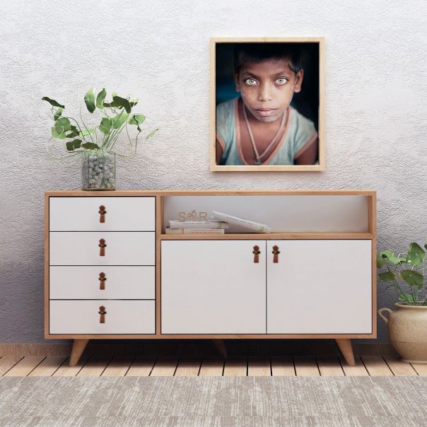 HANAH HOME Komoda Lavina, krem/bela - 811MDD3914