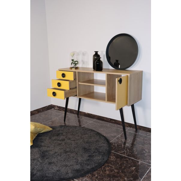 HANAH HOME Komoda Indira, žuta/krem - 811MDD4134