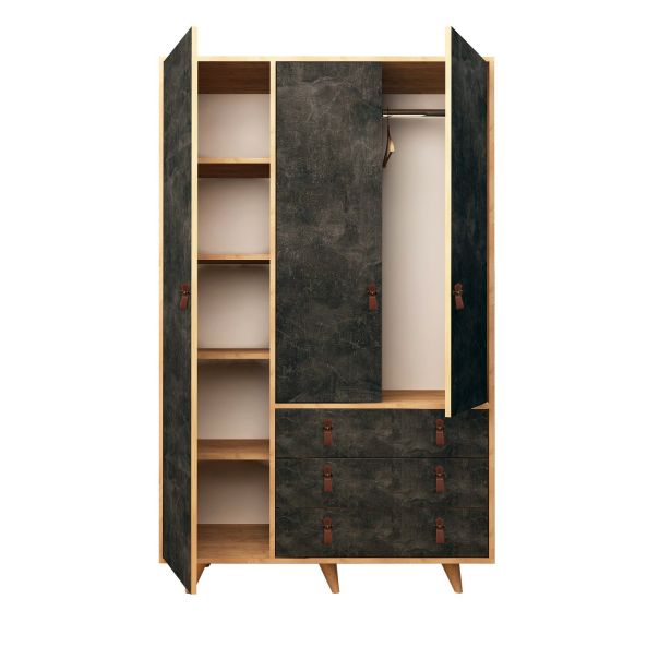 HANAH HOME Ormar Chunky, siva/krem - 811MDD4903