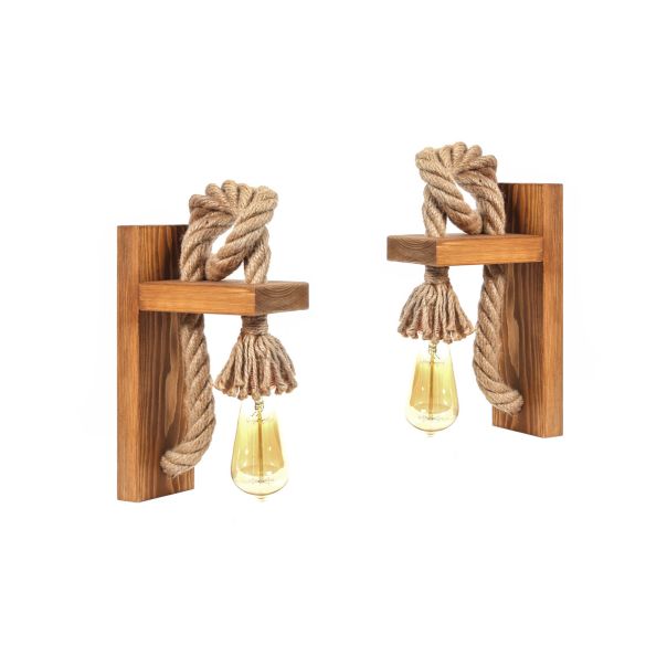 OPVIQ Set zidnih lampi 2/1 KN15, braon - EP3005476