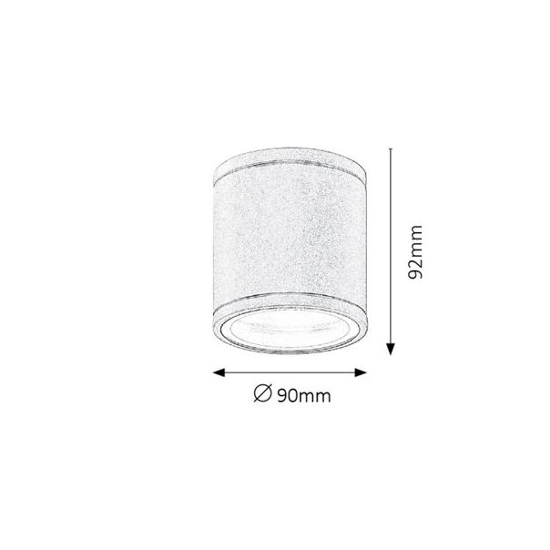 Rabalux Spoljna plafonska rasveta Akron GU10 1x MAX 35W antracit siva (8150) - 8150