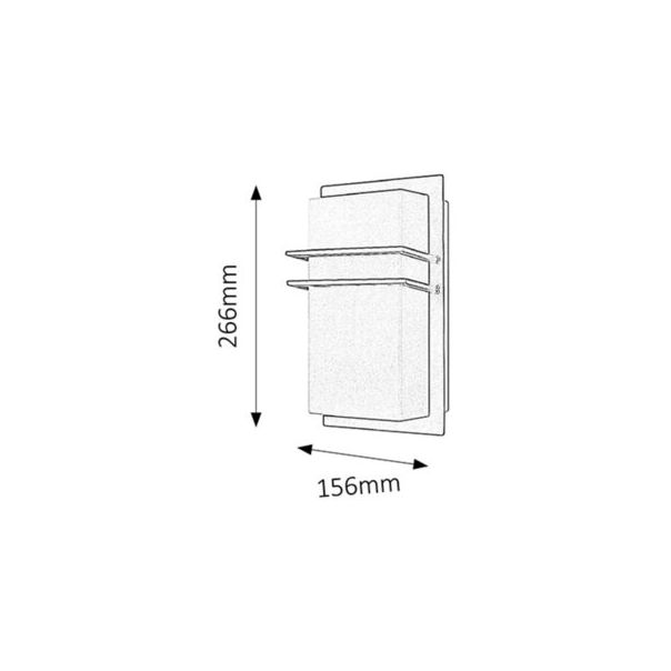 Rabalux Spoljna zidna rasveta Seattle E27 1x MAX 11W crna (8169) - 8169