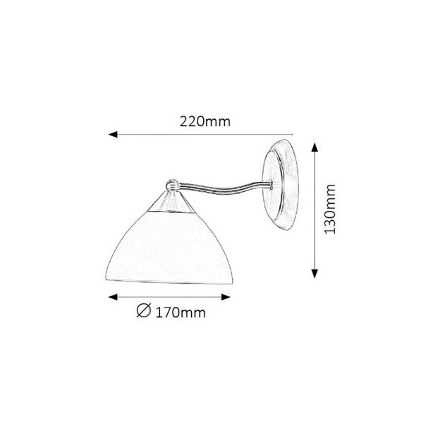 Rabalux Zidna lampa Regina E14 1x MAX 40W bronzana (8171) - 8171