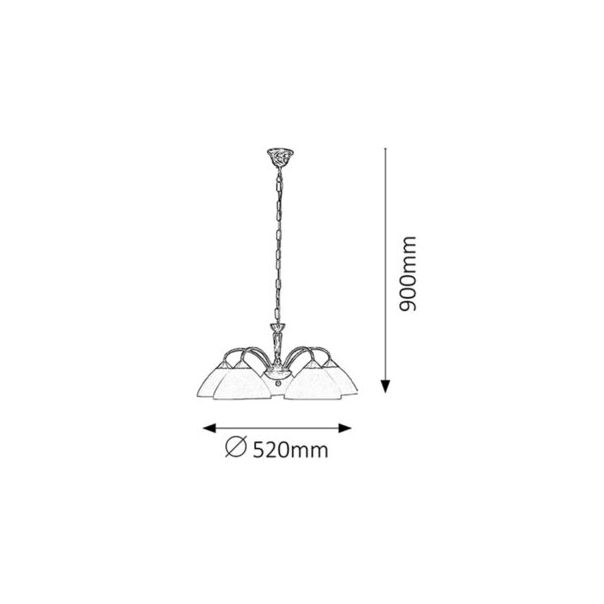 Rabalux Luster Regina E14 5x MAX 40W bronzana (8175) - 8175