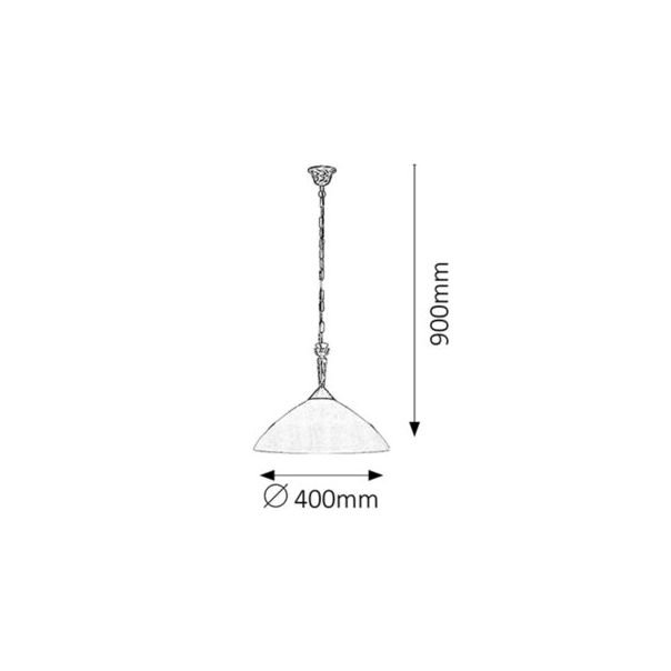 Rabalux Luster Regina E27 1x MAX 60W bronzana (8176) - 8176