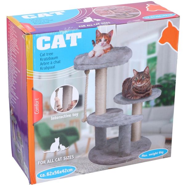 PET COMFORT Stub za grebanje za mačke sivi 40 × 40 × 62 cm - EP3151008