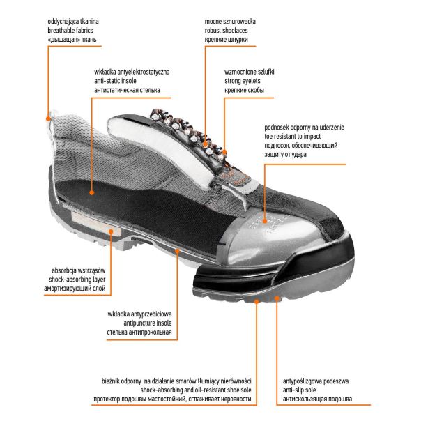 NEO TOOLS Cipele kožne - 82-010