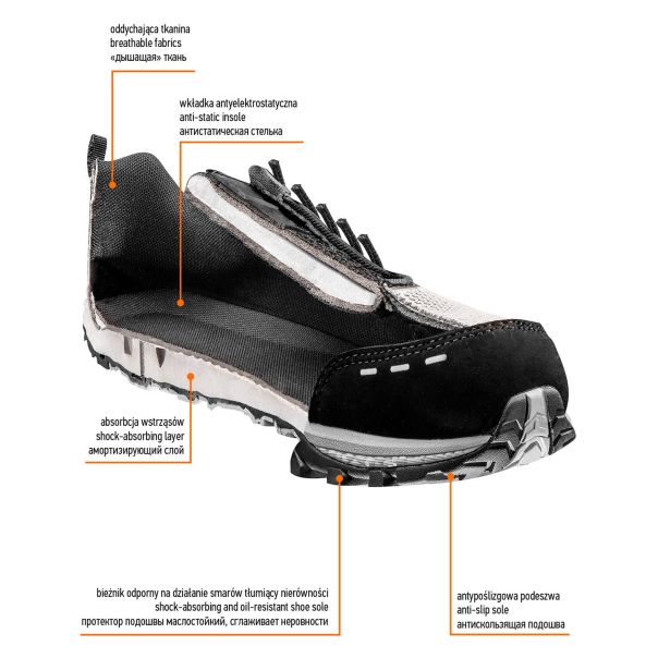 NEO TOOLS Patike sive - 82-730